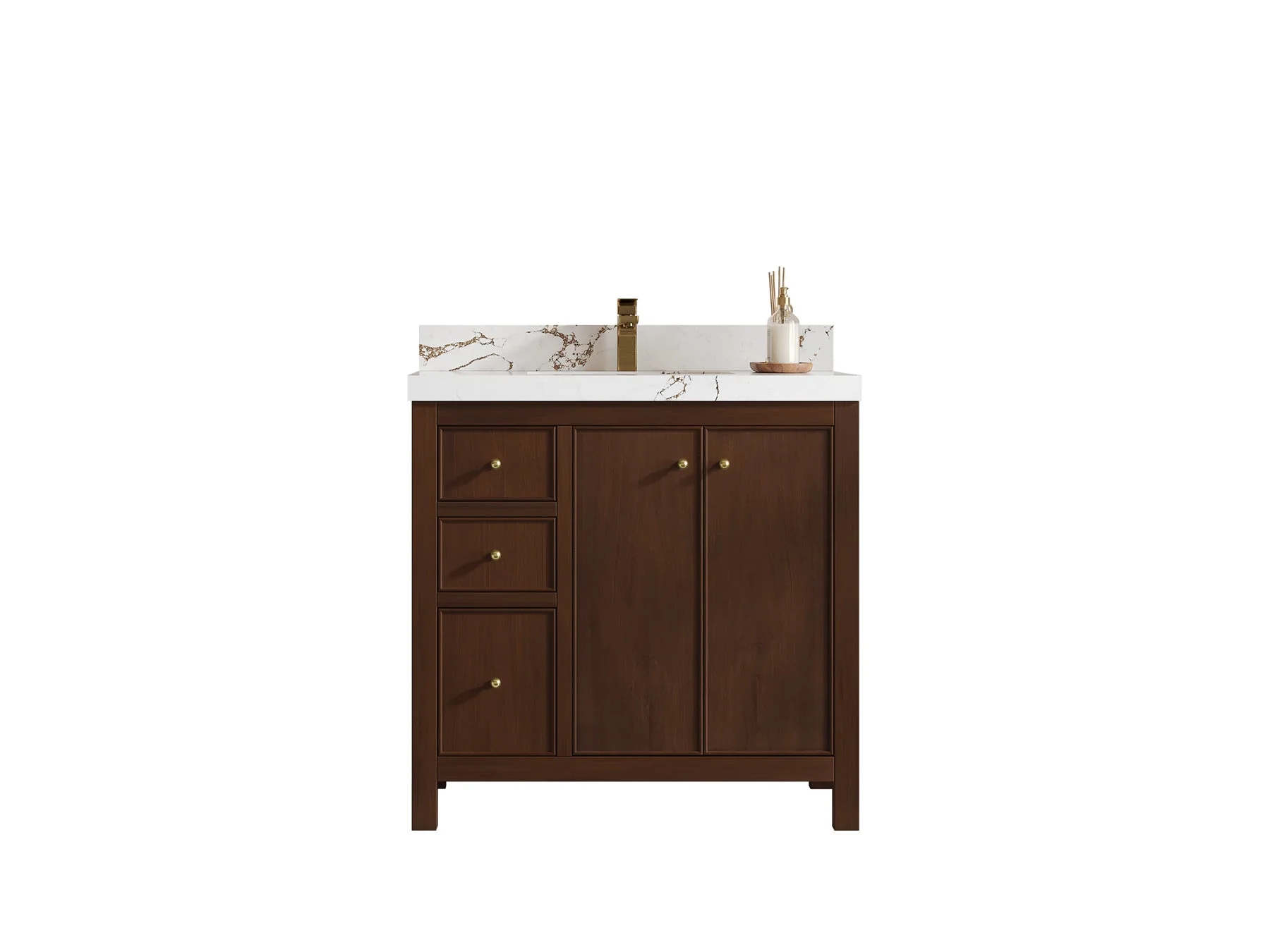 Bathroom Vanities - Bathroom Vanity with Countertop and Backsplash